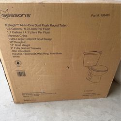 Seasons Raleigh Dual Flush Toilet – New in Box (Complete Kit)