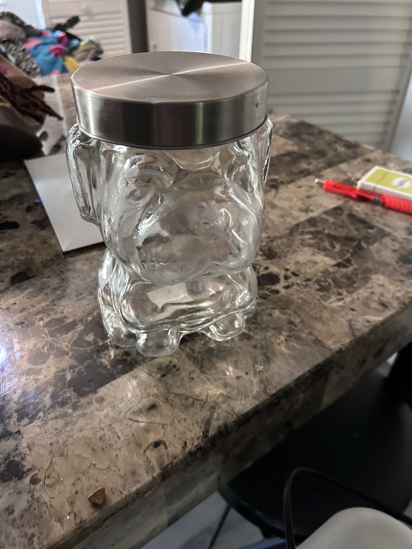 Glass Doggy Food Holder