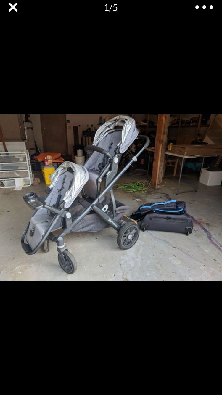 2016 Uppa Baby Vista Double Stroller and Bassinet