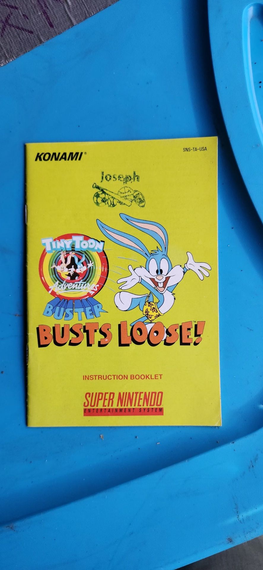 Super Nintendo Bugs Bunny game manual 1990s