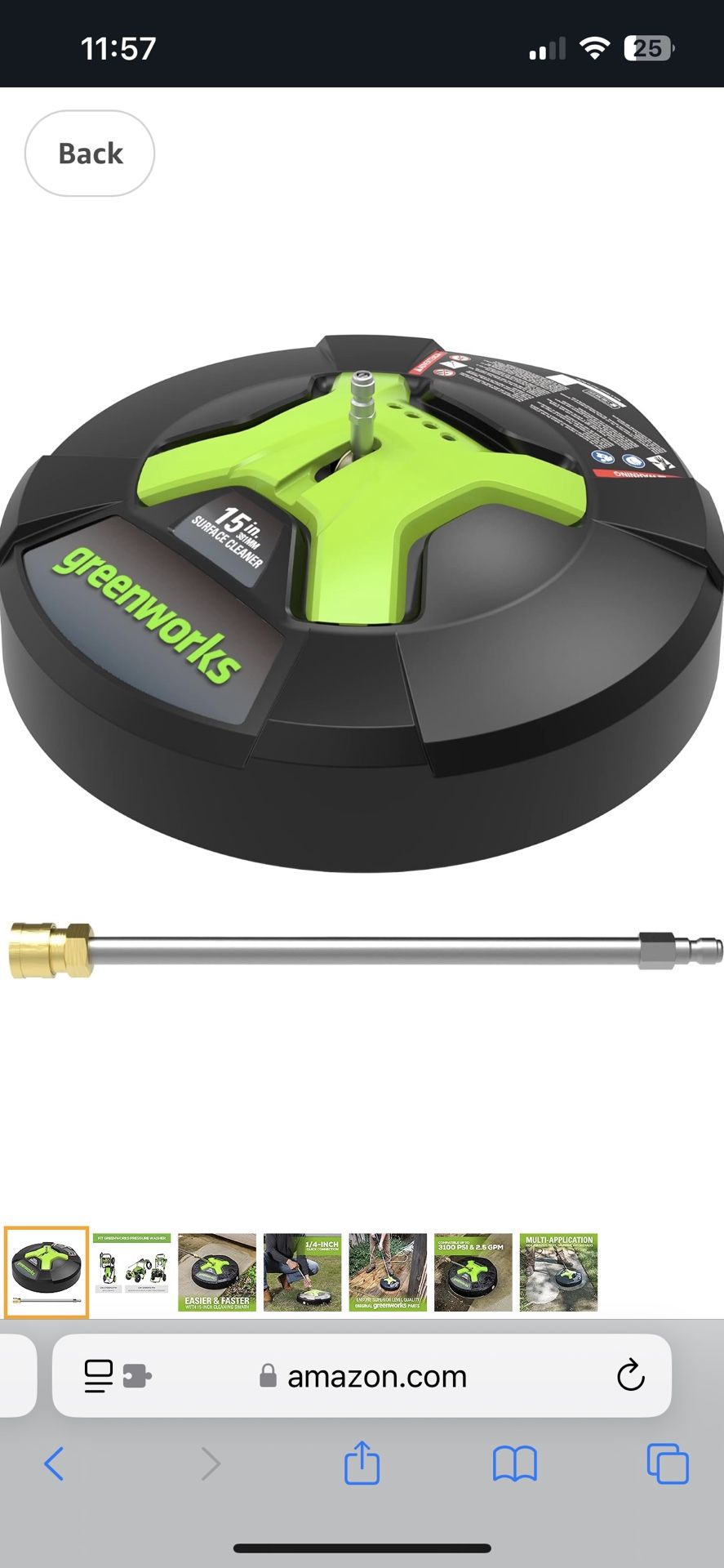 15 in surface cleaner