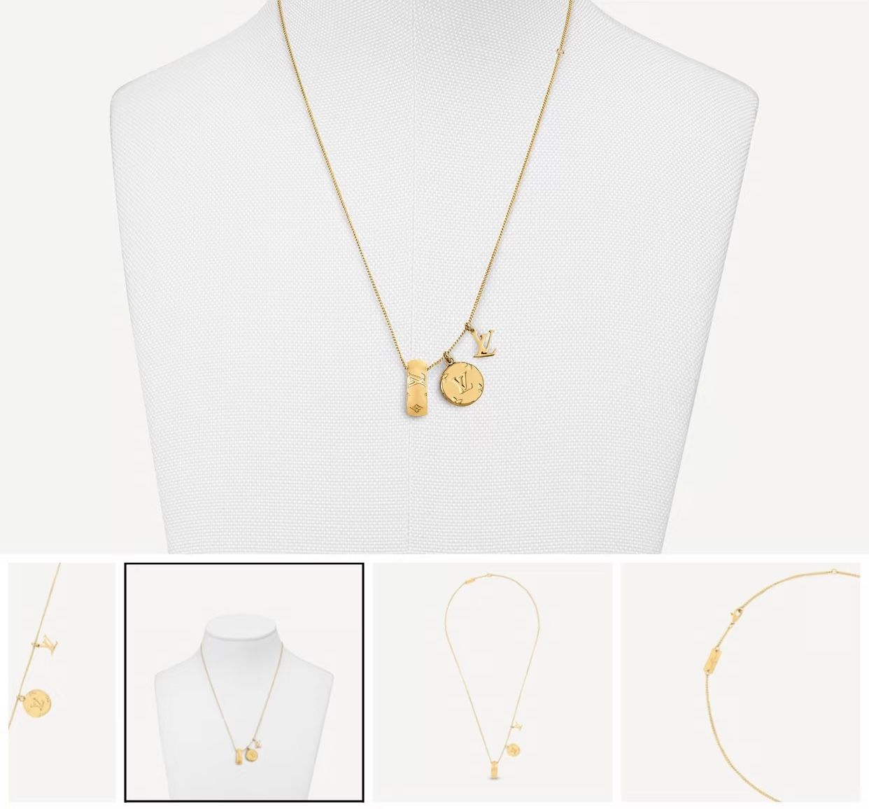 LV Ring Necklace In Gold
