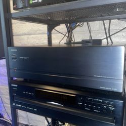 Onkyo M-282 Home Audio Amplifier W/ 8AWG PRO Braided Cabling