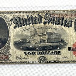 1917 $2 Bill “bracelet reverse” VF+