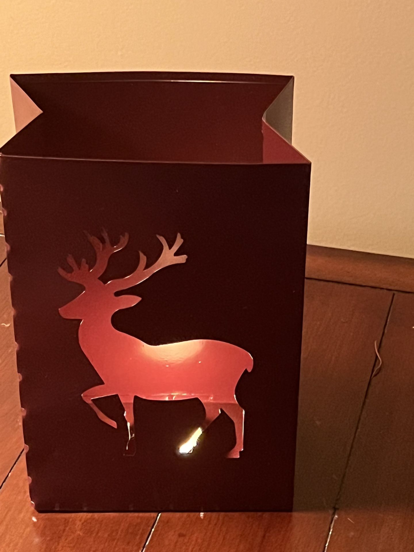 Metal Deer votive Candle  light holder Very unique
