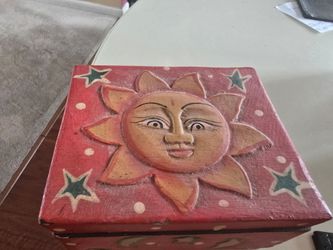 CELESTIAL SUN MOON VINTAGE TRINKET BOX