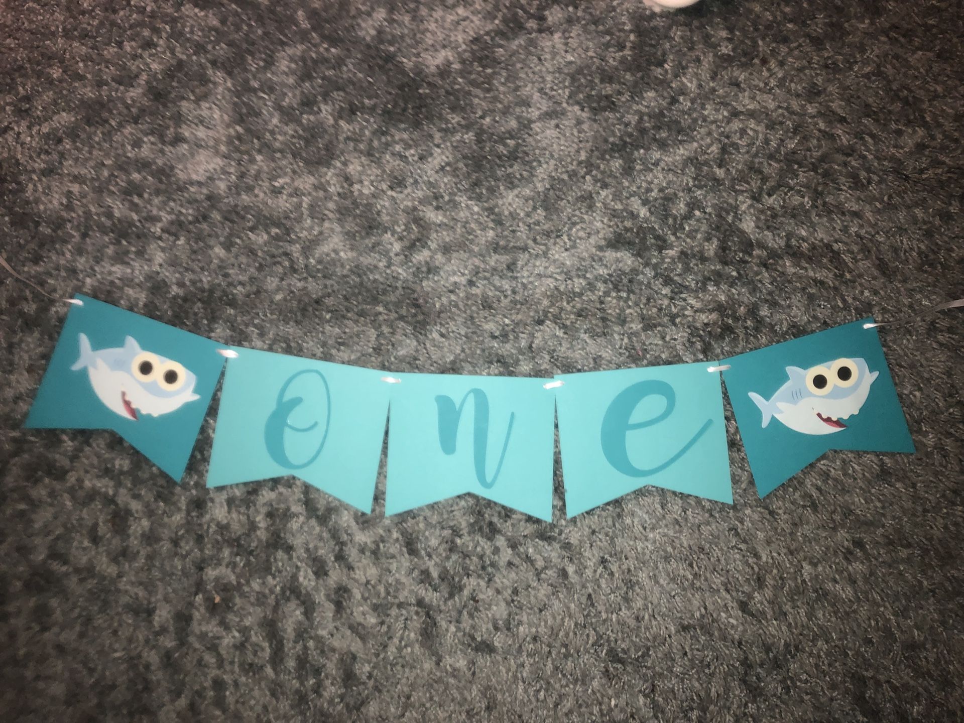 Baby shark birthday banner