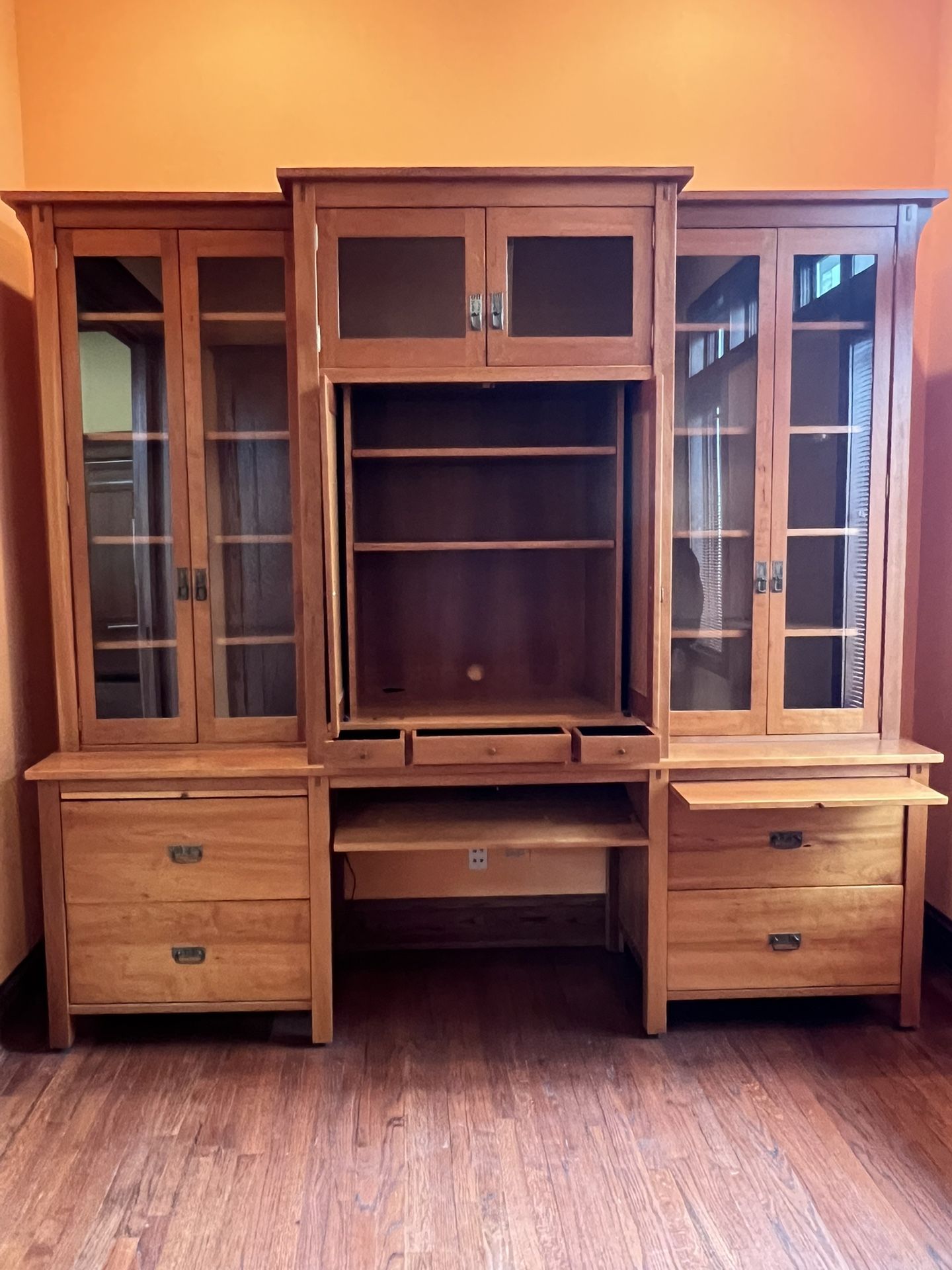 Entertainment Center with Desk