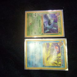 2 First Edition Pokemon Cards 