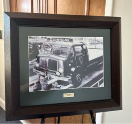 Guinness Beer Decor In Thick Wood Frame 23.5x20