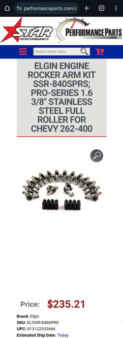PRW Stainless Steel Rocker Arms 1.7 Ratio - For Chevy 396-454, 348-409 (Set)