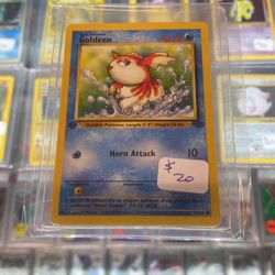 1st Edition Goldeen Pokémon From jungle Set #53/64 Mint