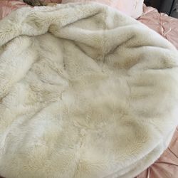 Restoration Hardware Bean Bag Insert W/ Luxurious Faux Fur Cover