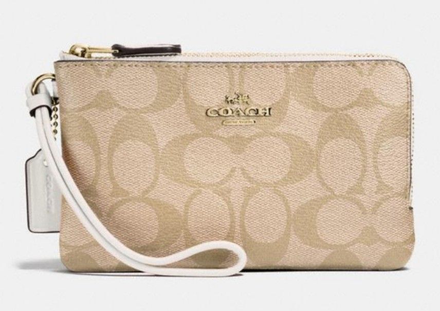 Coach Double Zip Wallet Wristlet