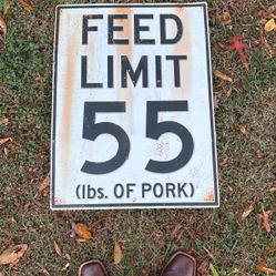 Food Related Sign Metal