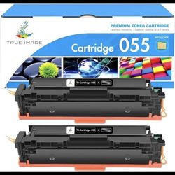 2PK Black Toner Cartridge For Canon 055 ImageClass MF742Cdw MF745Cdw LBP663Cdw