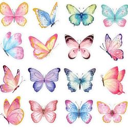 32 Butterfly Stickers 