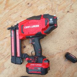 Craftsman cordless framing gun w extra batteries and chargers