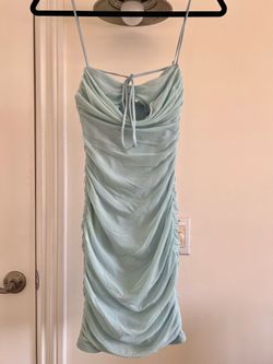 Oh Polly Baby Blue/Aqua Mini Dress
