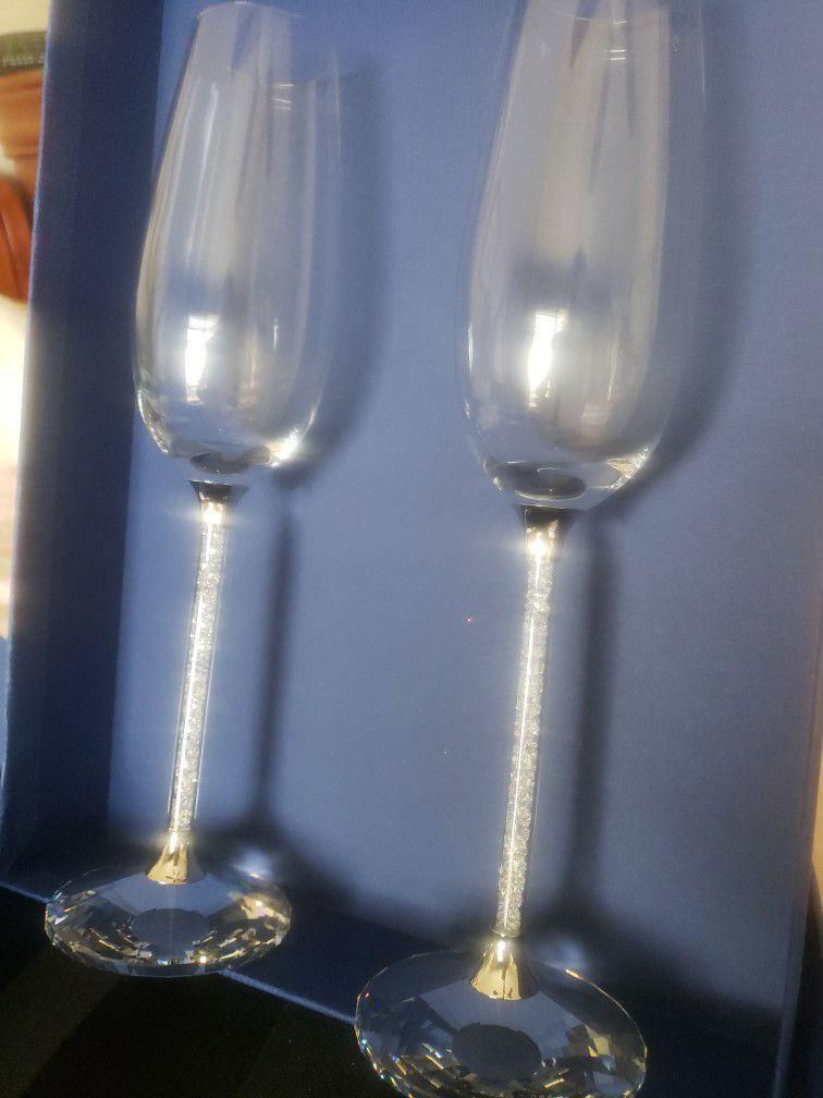 Swarovski Champagne Glasses