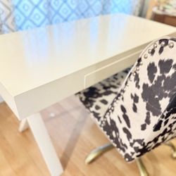 Modern Desk And Cowhide Chair