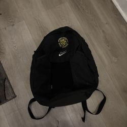 Nike Black Gym Bag Backpack KD Gold Logo EASY Adjustable Strap Zipper Polyester