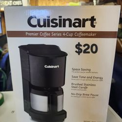 Cuisinart DCC-450BK 4-Cup Coffee Maker with Stainless-Steel Carafe - Black