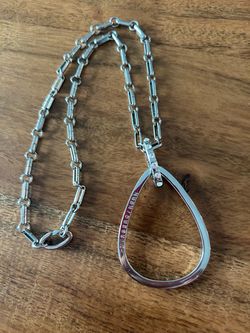 Danish designer brand Dyrberg/Kern teardrop pendant necklace with Swarovski crystals