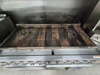 Vulcan VACB60 62 1/8" Countertop Charbroiler w/ Cast Iron Burners, Natural Gas