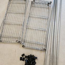 Wire Shelving Chrome Unit Four Level Tier Shelf 