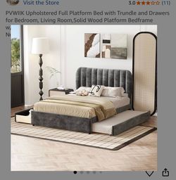 Full size brown pullout bed