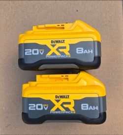 Dewalt 20v Batteries 8.0 Ah XR Powerpack Brand New Price For Both