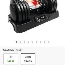 CAP Barbell 25lb. Adjustabell Dumbbell, 