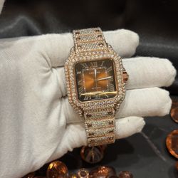 Rose Gold VVS Moissanite Watch