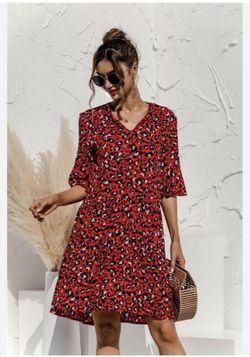 Red Anne Klein floral print