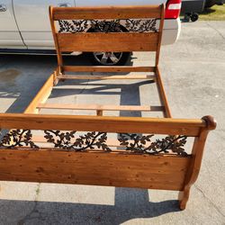 Wood and Iron Queen Bed