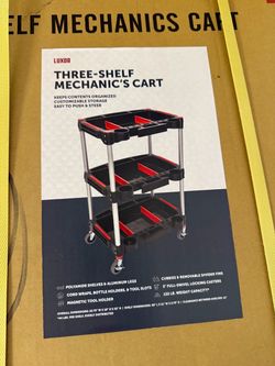Mechanic's Three-Shelf Tool Cart