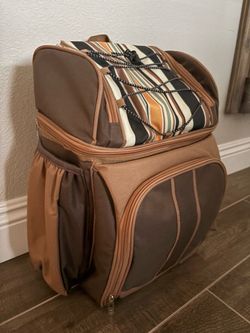 Picnic Set Backpack With Insulated Cooler For Four New