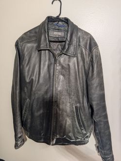 Men's Kenneth Cole Leather Jacket Distressed