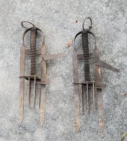 PAIR  vintage / antique mole traps