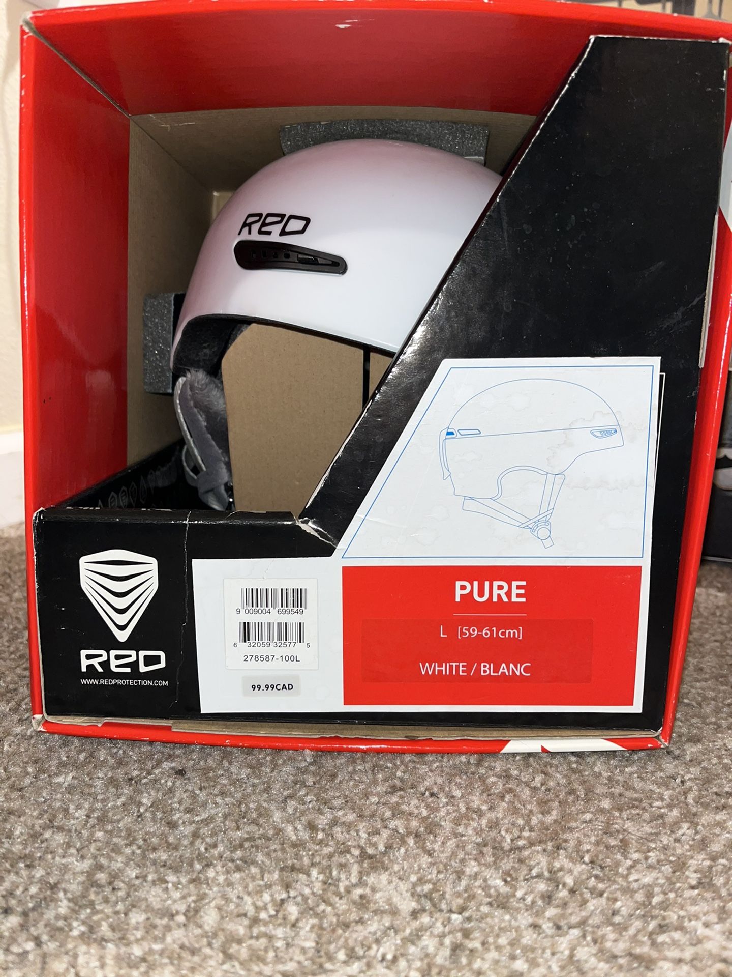 Red Snowboard Helmet