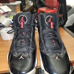 Jordan 6 Rings Mens Black Gym Red White Basketball Shoes Size 11