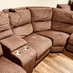 5 Piece Recliner Sofa 