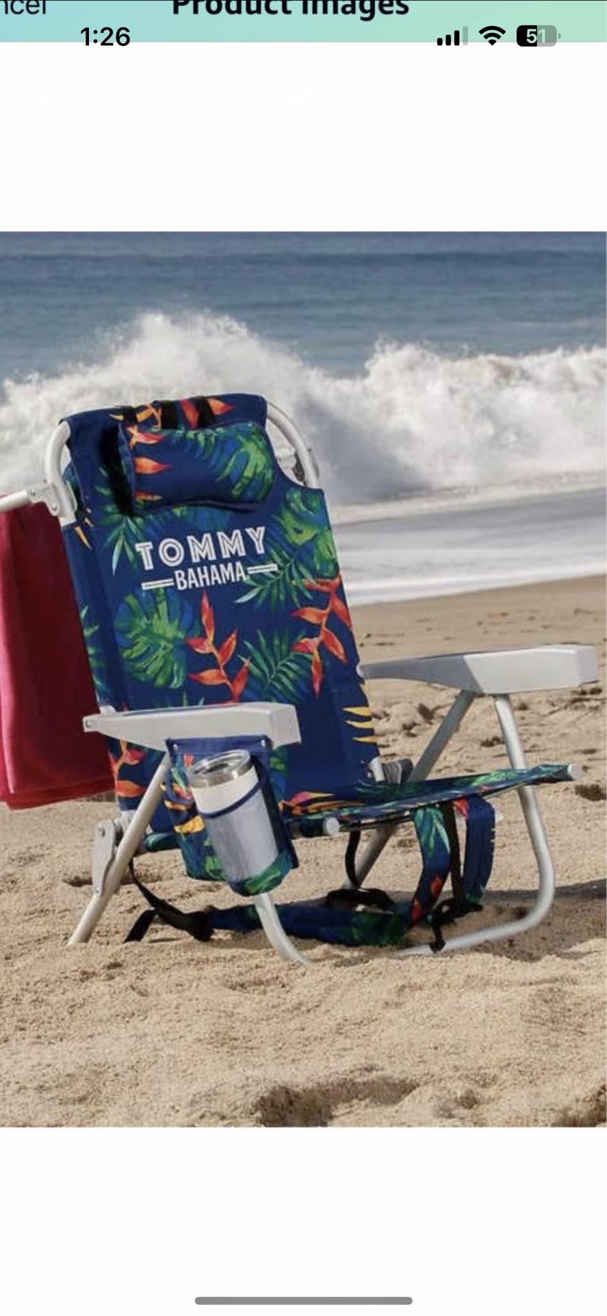 Tommy Bahama backpack beach chair
