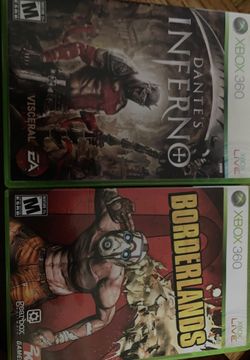 Xbox 360 borderlands and Dantes inferno