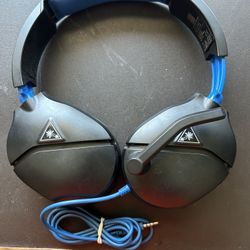 Blue Turtle Beach Gaming Headphones 