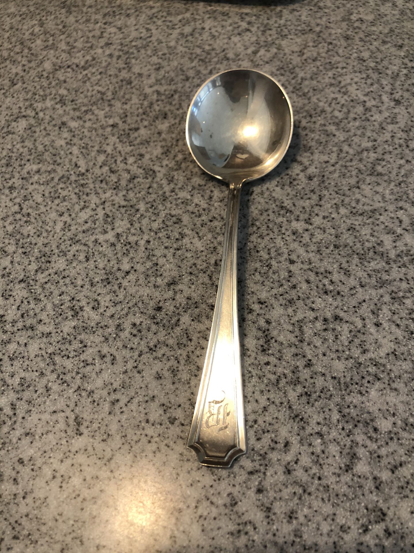 1 sterling silver soup spoon