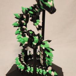 Large 3D Printed Cinderwing Articulated Crystal 26" Dragon