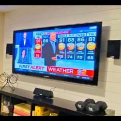 50 Inch Flat Screen TV With Mount+Remote 