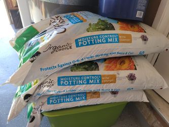 Miracle Gro Organic choice moisture control potting mix 50 qt bags ($6 each)